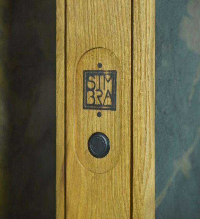 Taster, SIMBRA Beistelllampe, Touch-Sensor, Logo Taster, SIMBRA Beistelllampe, Touch-Sensor, Logo